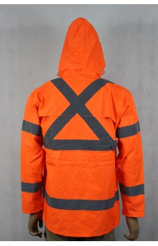 2079# Rain Jackets With "x" Reflective Tape